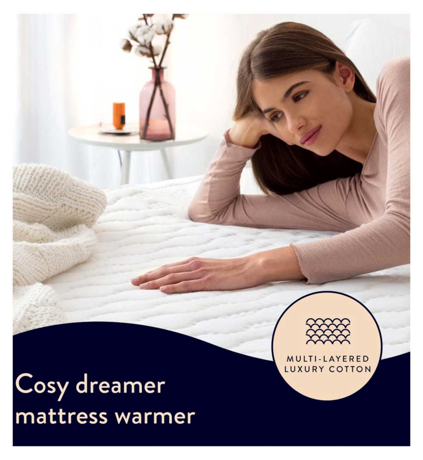 Double Mattress Warmer 150x137cm with Automatic Timer Settings - British product