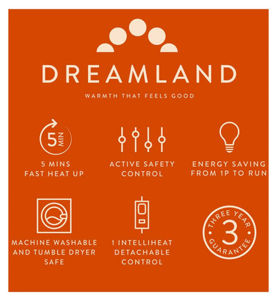 Dreamland Revive Me Bequemer Fußwärmer mit digitaler Steuerung 50 x 48 cm