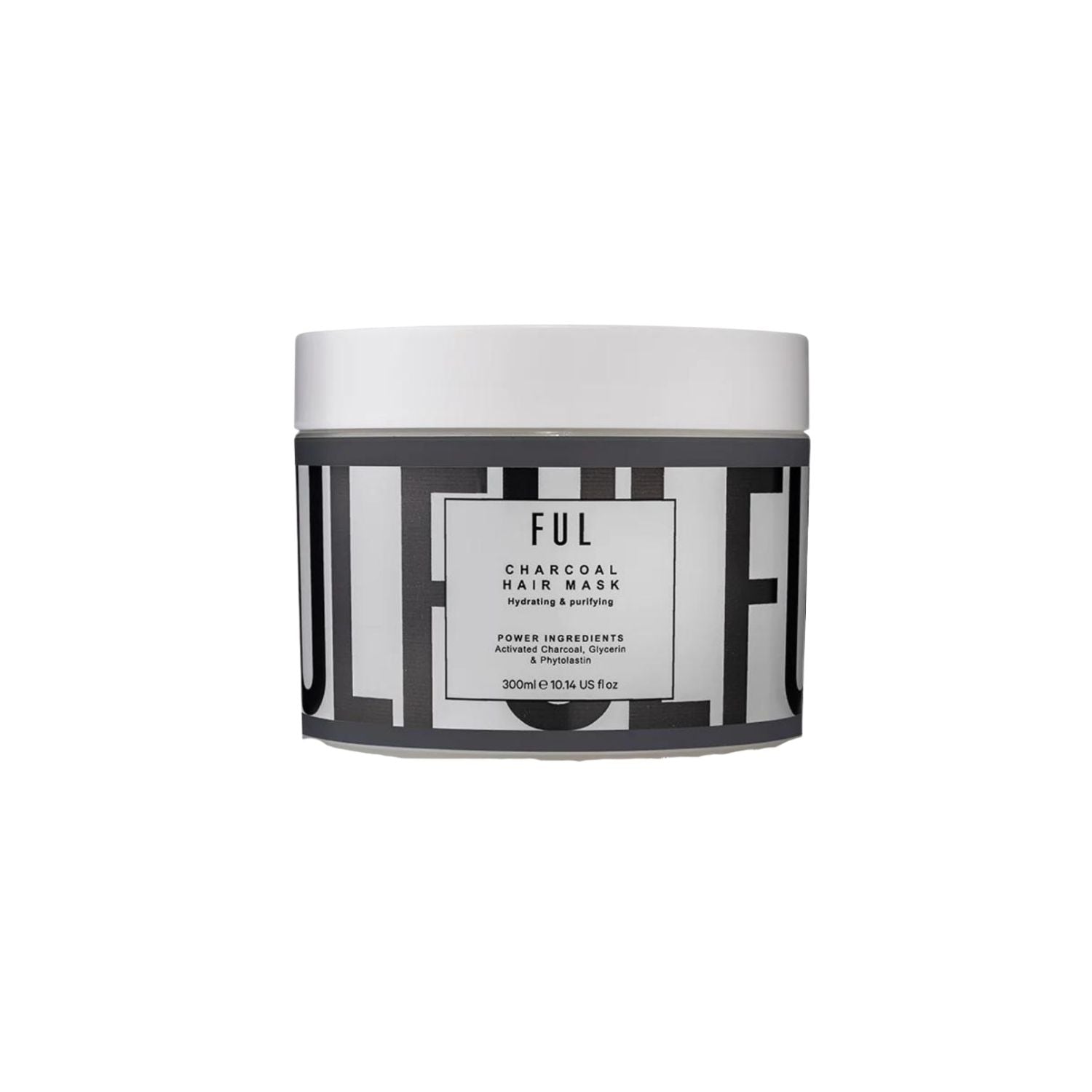 FUL Charcoal Hair Mask 300ml – Deep Cleansing & Detox Treatment for Oily Hair & Scalp | Purifies & Balances