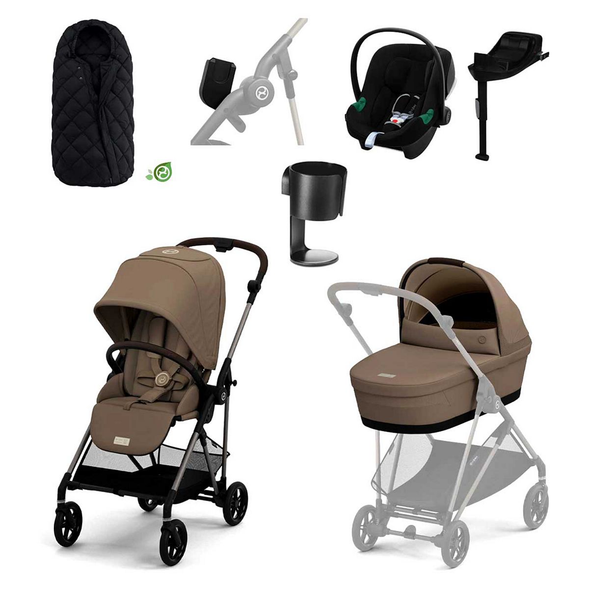 Cybex Melio 6 Piece Bundle - Seashell Beige GOODS Boots   