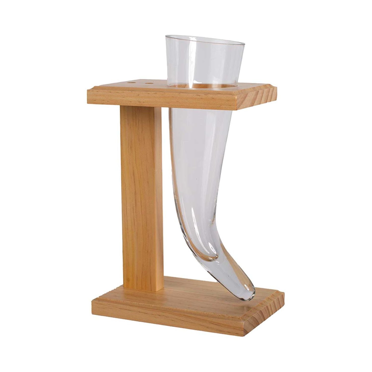 Winning Viking horn glass on stand (British brand)
