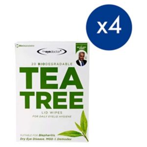 The Eye Doctor Tea Tree Eyelid Wipes 4 packs (British brand)