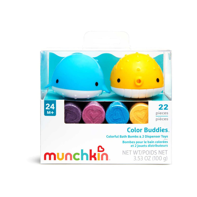Munchkin Colour Buddies bath toy set with 20 bombs - British product