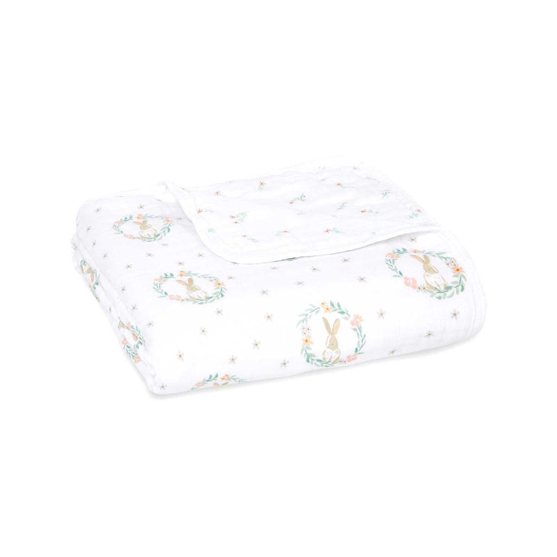 Aden + Anais cotton muslin blanket Blushing Bunnies - British product