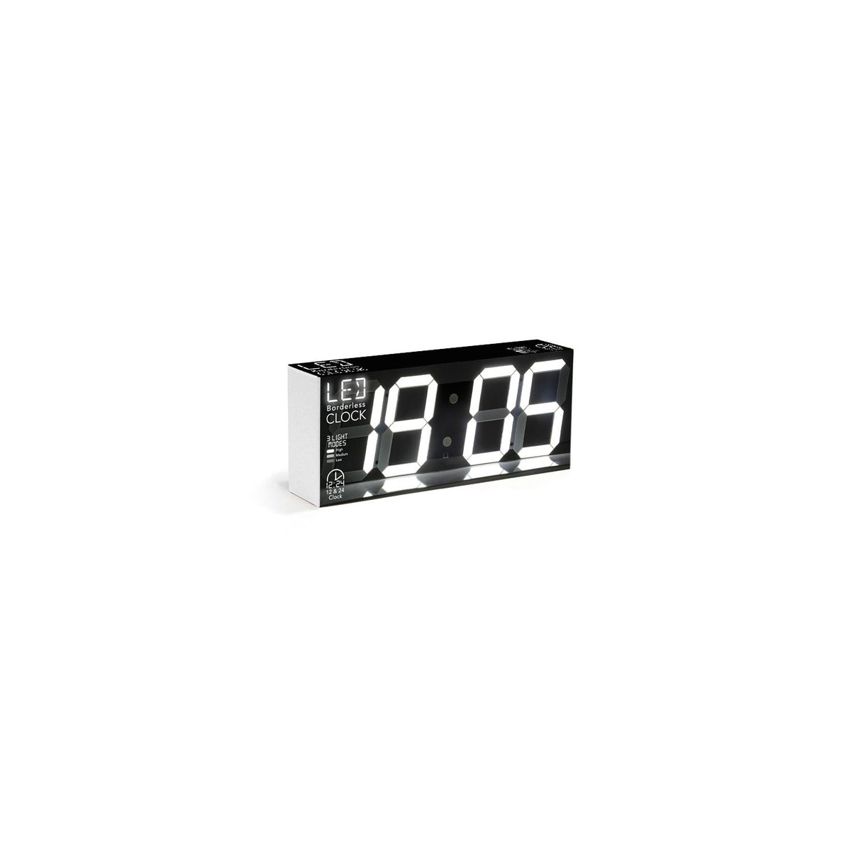 Satzuma LED borderless wall clock (British brand)