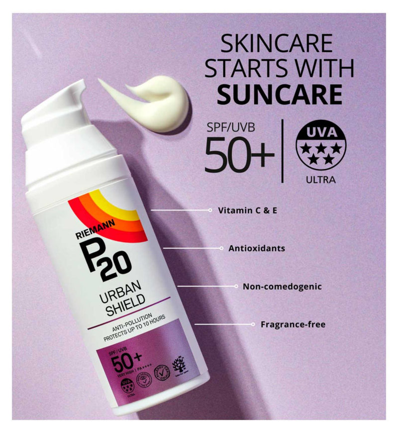 Riemann Urban Shield Face SPF50+ sun cream 50g, UK version