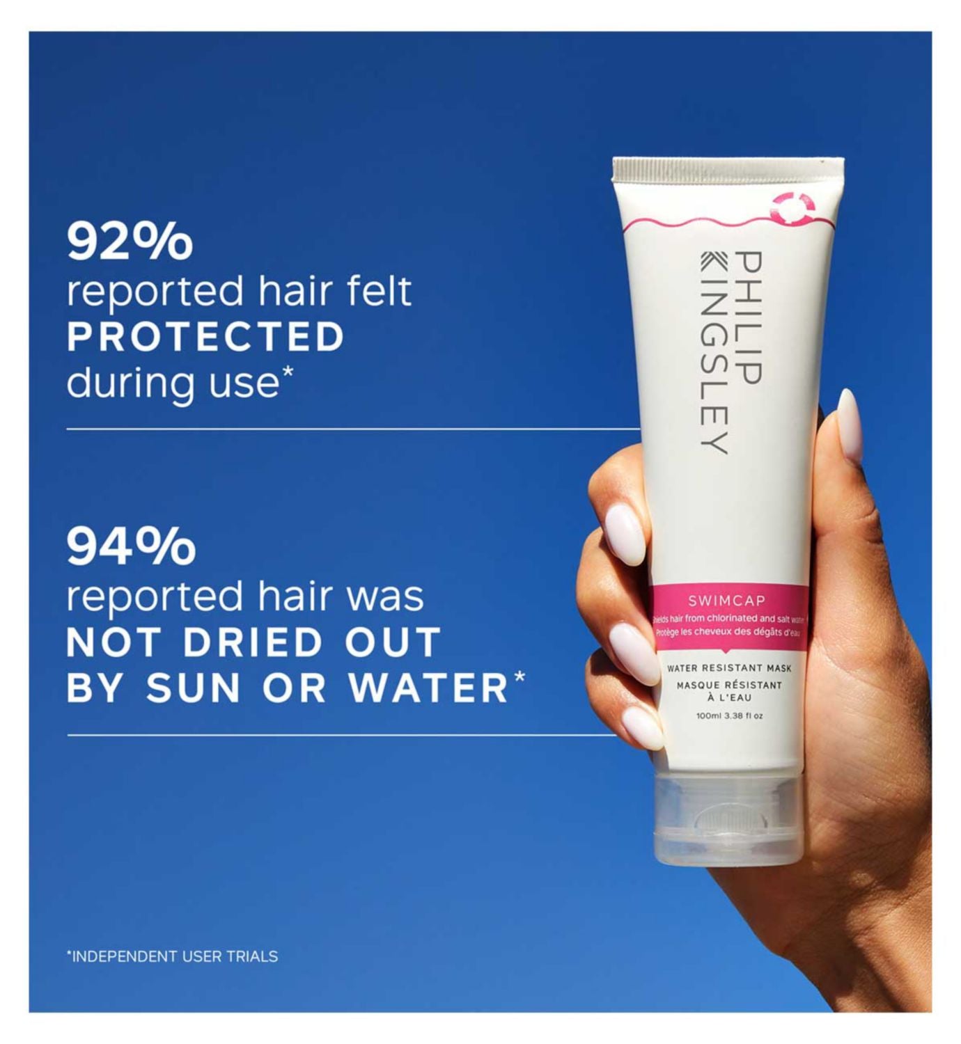 Philip Kingsley Swimcap Water-Resistant Mask 100ml, imported from the UK