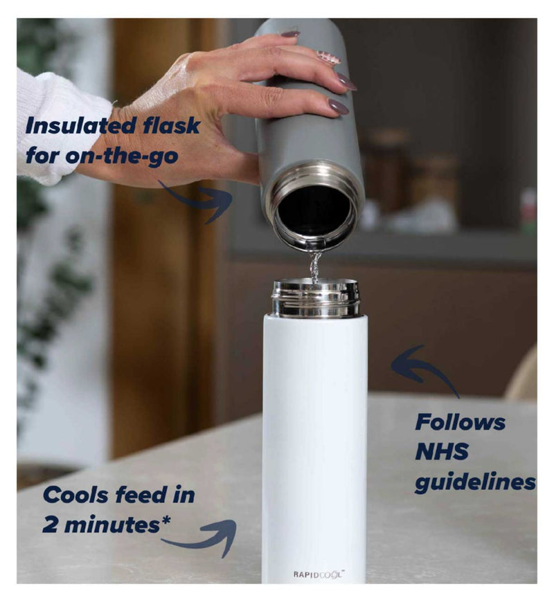 Nuby RapidCool flask baby bottle maker twin pack - British product