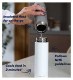 Nuby RapidCool flask baby bottle maker twin pack - British product