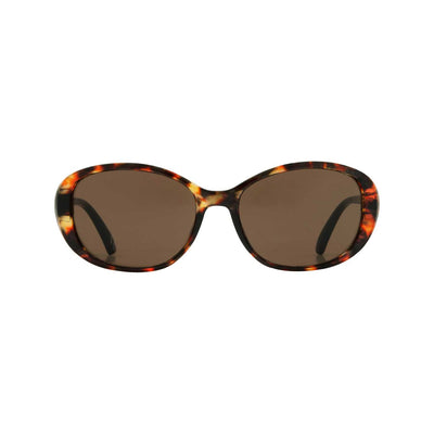 Boots Boots Ladies Oval Frame Sunglasses in Contrasting Tortoiseshell and Solid Brown- Buy online at McGrocer