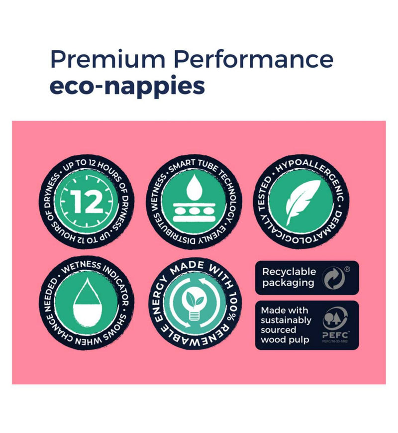 Mum & You Premium Performance Eco Nappies Size 2 - British product