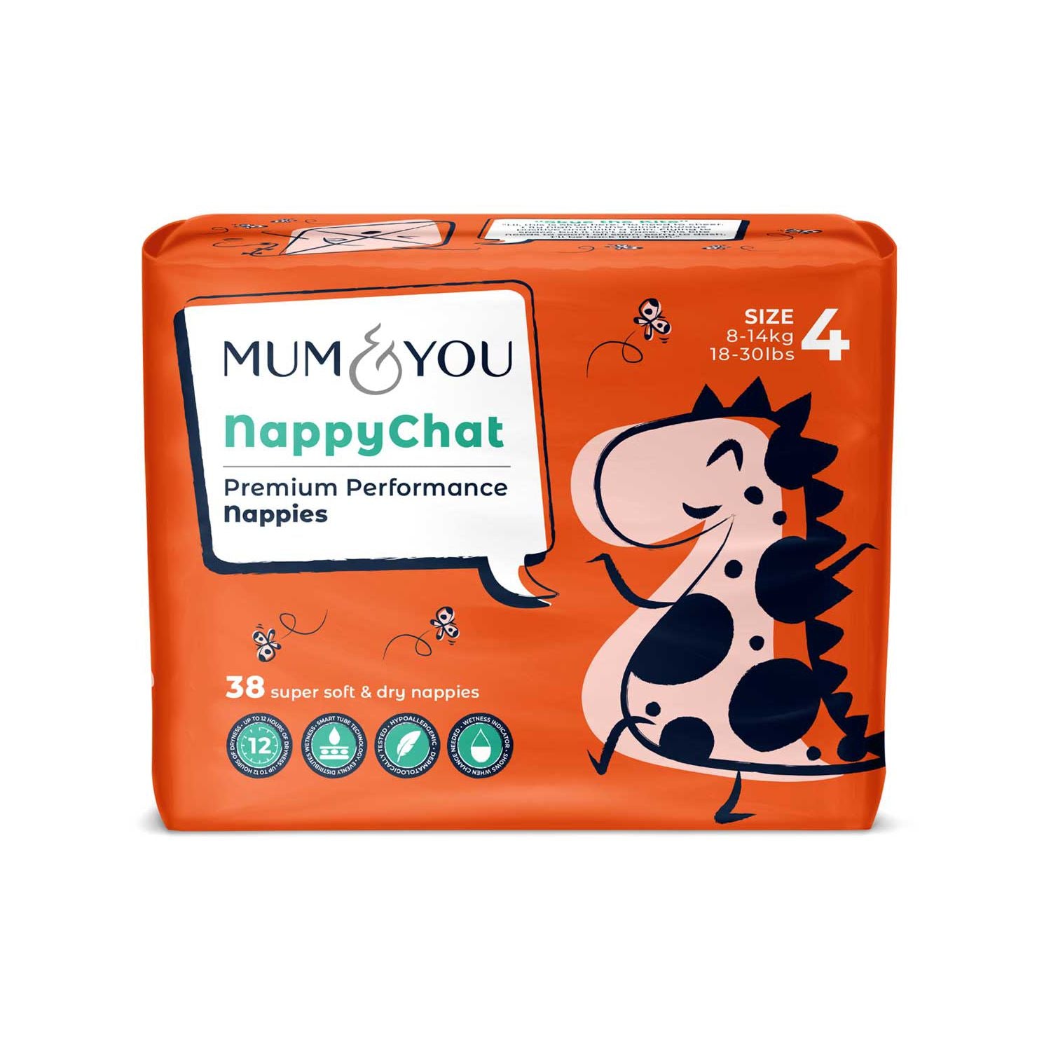 Mum & You Nappychat eco nappies Size 5 36, UK version