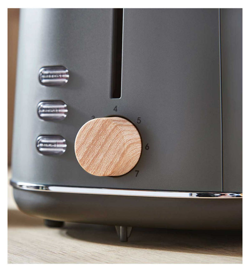 Tower Scandi 2 slice toaster grey - British product