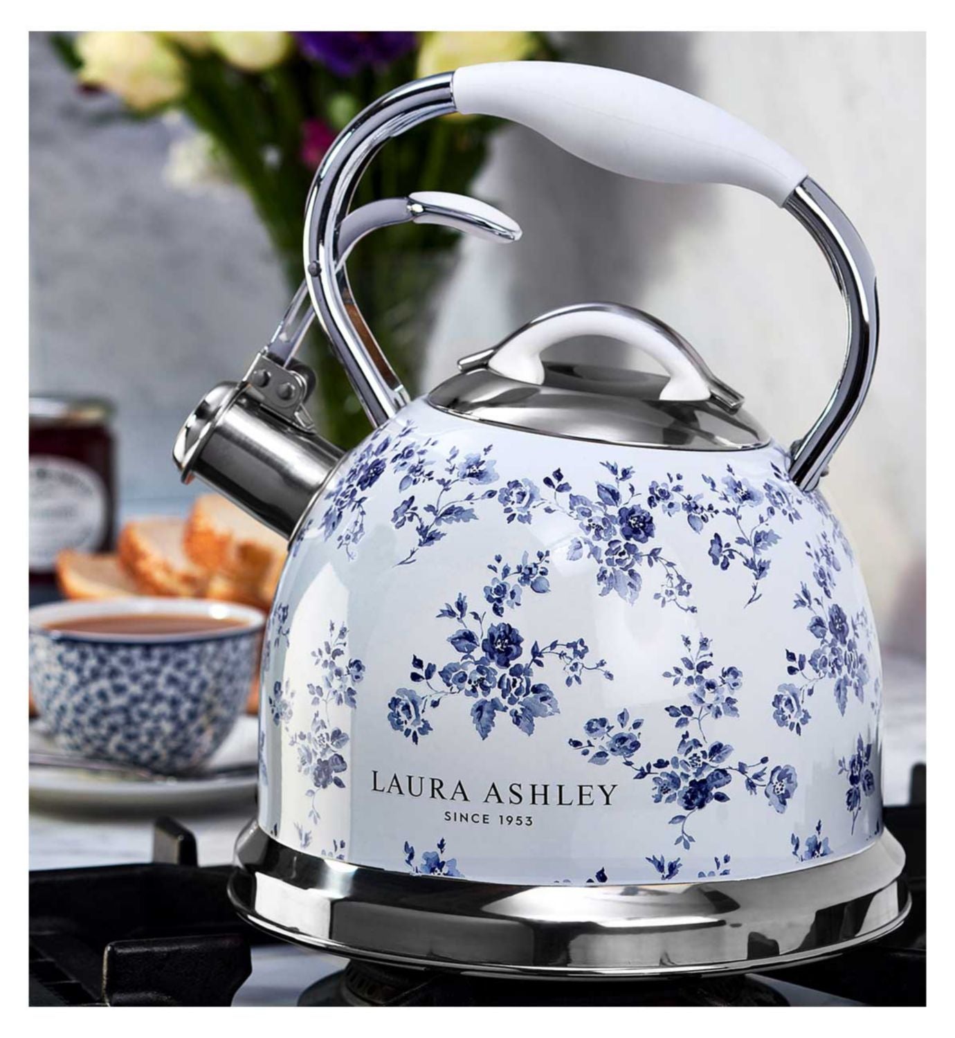 Laura Ashley China Rose stovetop kettle 2.8L - British product
