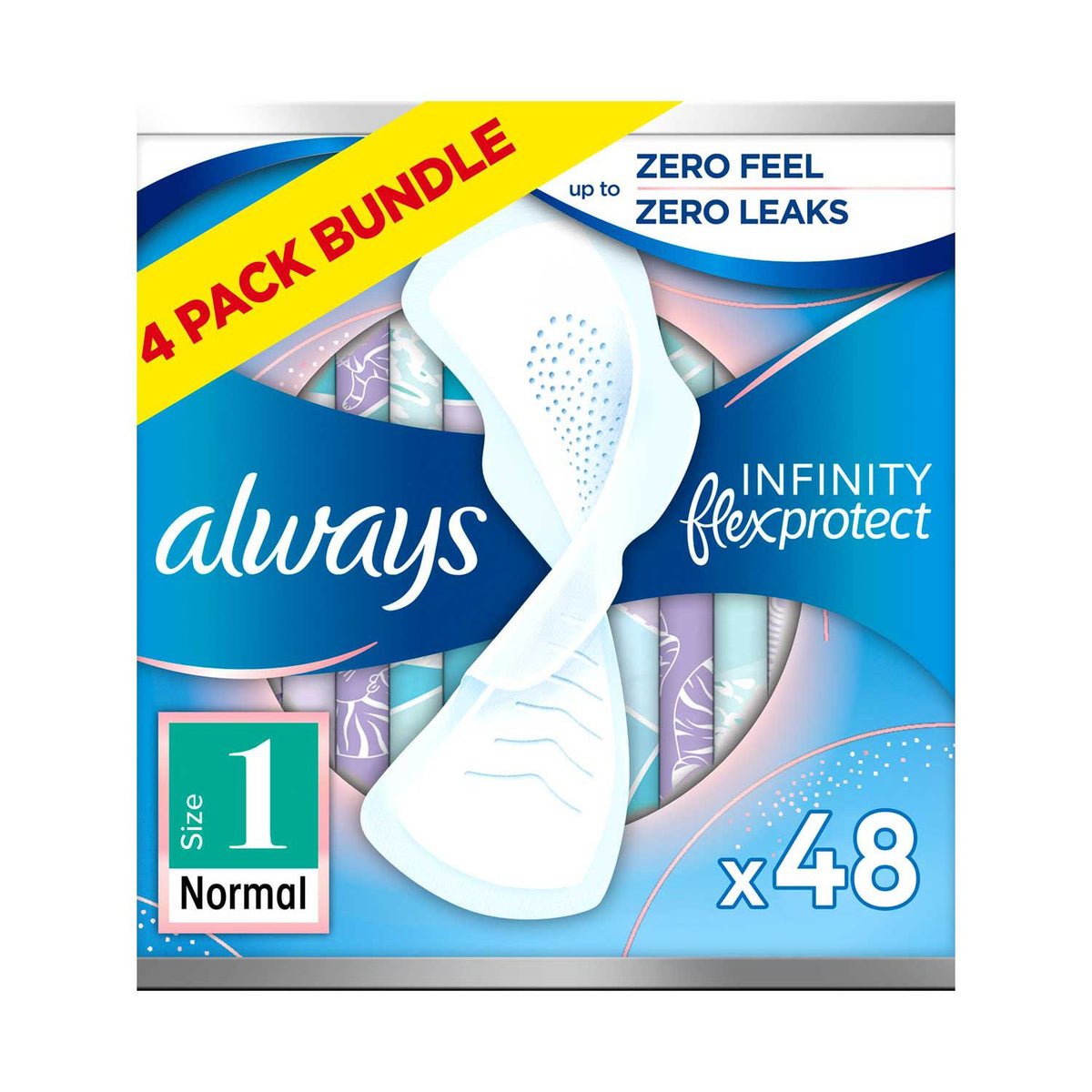 Always Infinity sanitary pads size 1 bundle, imported from the UK