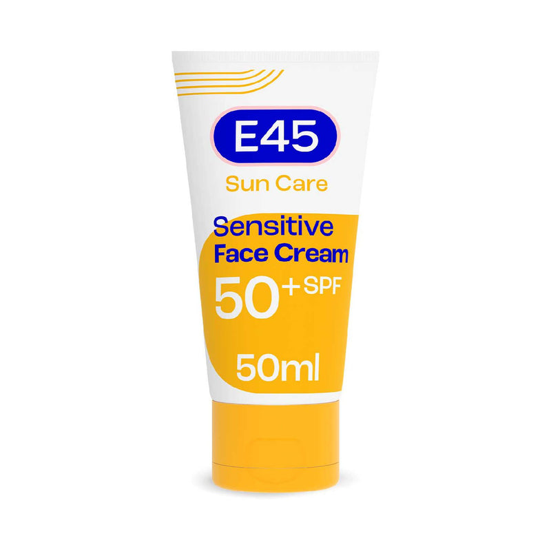 E45 sensitive sun face cream SPF50+ 50ml, UK version