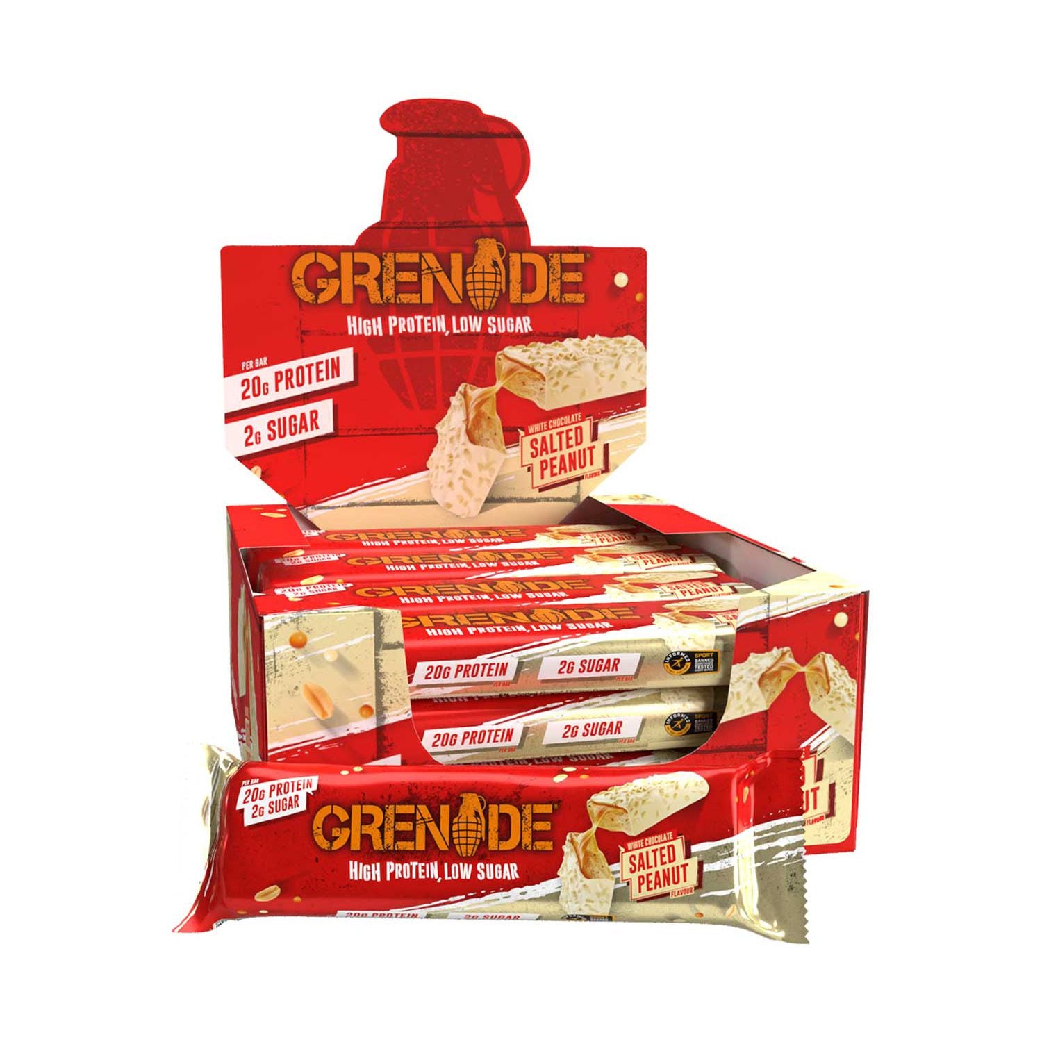 Grenade Carb Killa protein bar White Chocolate Salted Peanut 60g, imported from the UK