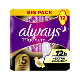 Always Platinum night sanitary towels heavy flow 12 pads, imported from the UK