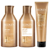 REDKEN All Soft hydrating bundle 300ml shampoo conditioner leave-in (British brand)