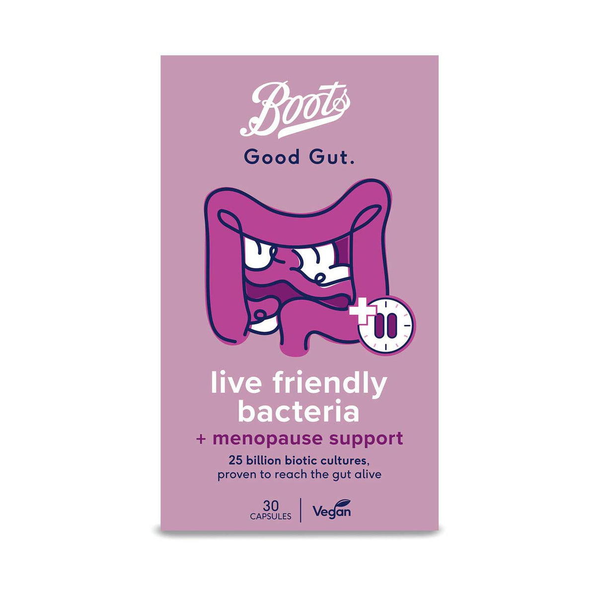 Boots Good Gut Menopause Support 30 Capsules, UK version