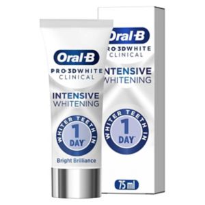 Pasta de dientes Oral-B Pro 3D White Bright Brilliance 75 ml, importada del Reino Unido.