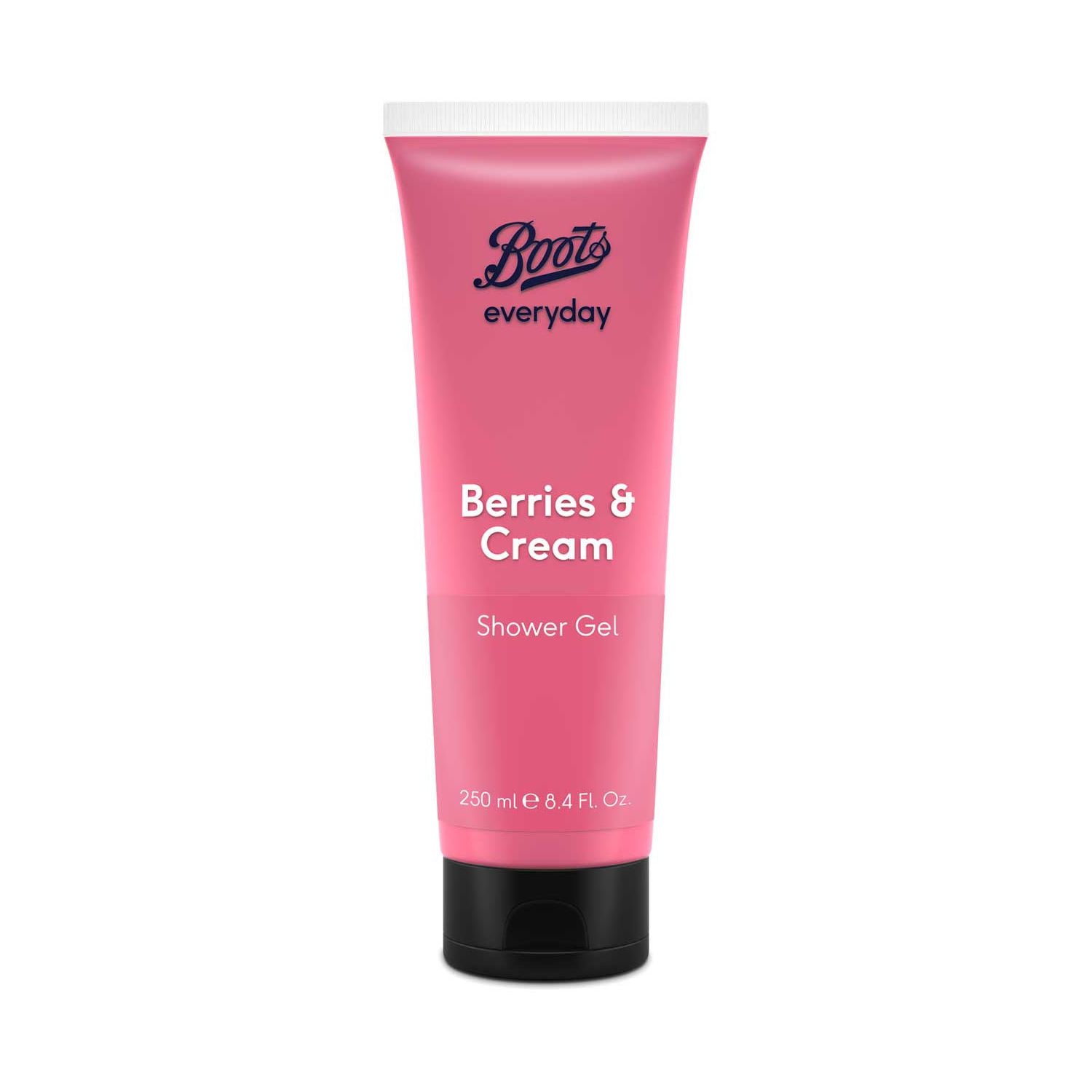 Boots shower gel Berries & Cream 250ml, UK version
