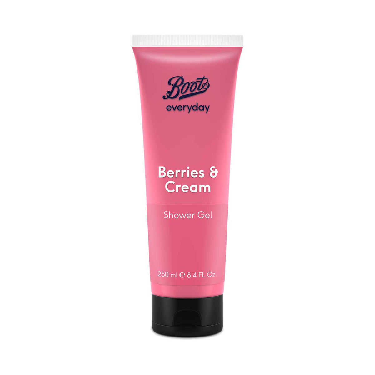 Boots shower gel Berries & Cream 250ml, UK version
