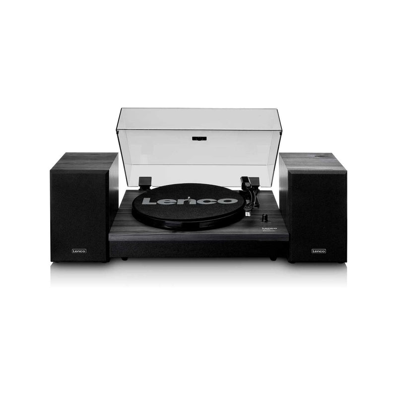 Lenco LS-300BK turntable and speakers black - British product