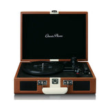 Lenco suitcase turntable brown and white, UK version