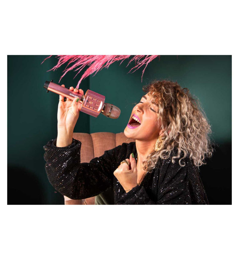 Lenco BMC-090 karaoke microphone pink - British product