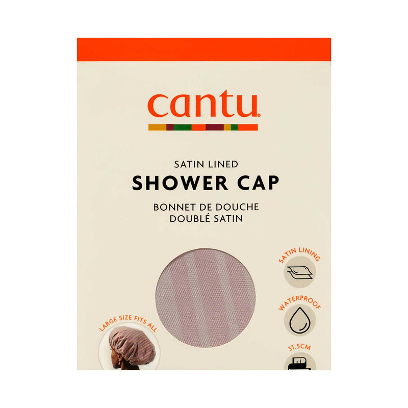 Cantu satin lined shower cap for hair protection, UK version
