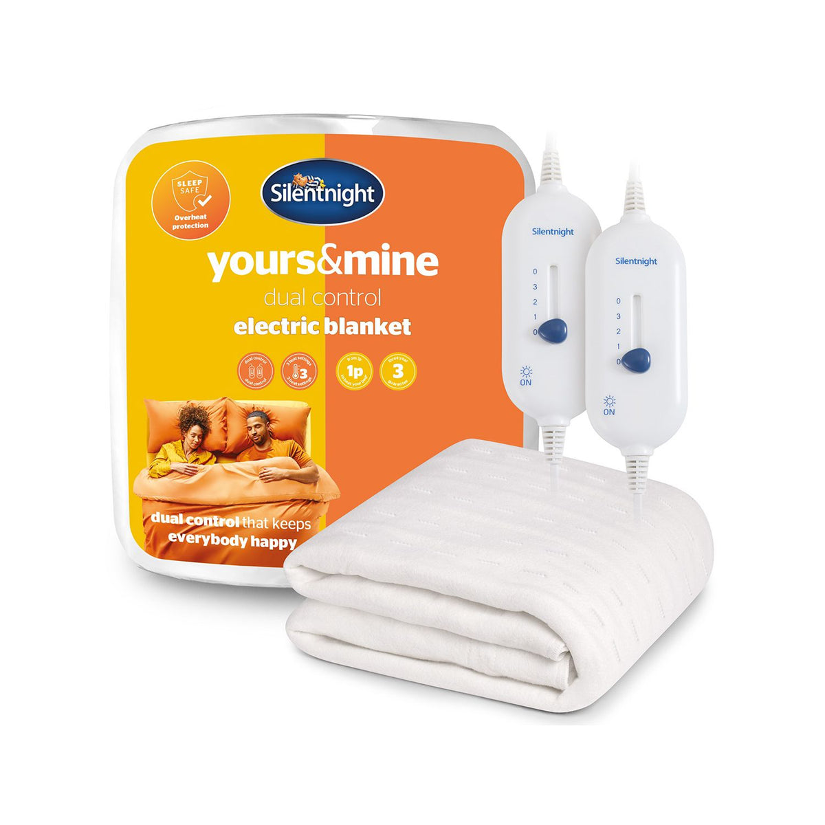 Silentnight electric blanket double dual control (British brand)