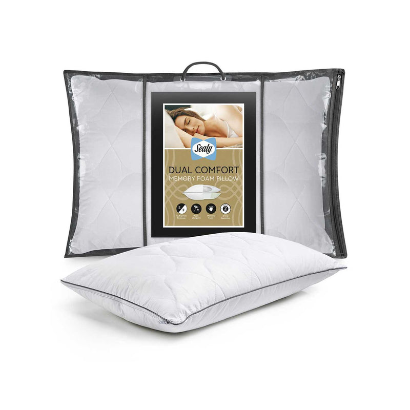 Sealy Dual Comfort Pillow memory foam and hollowfibre (British brand)
