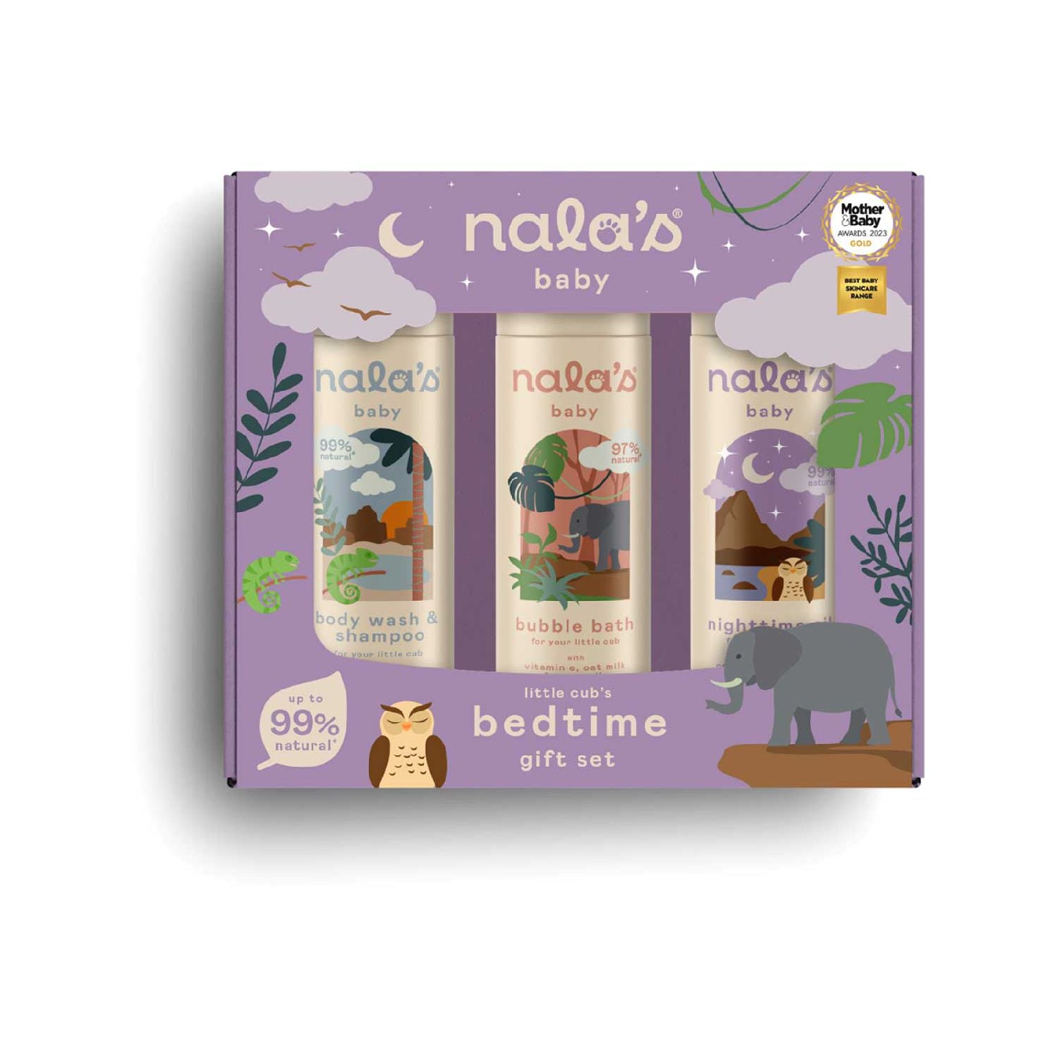 Nala's Baby Bedtime Gift Set, gentle baby skincare - (British brand)