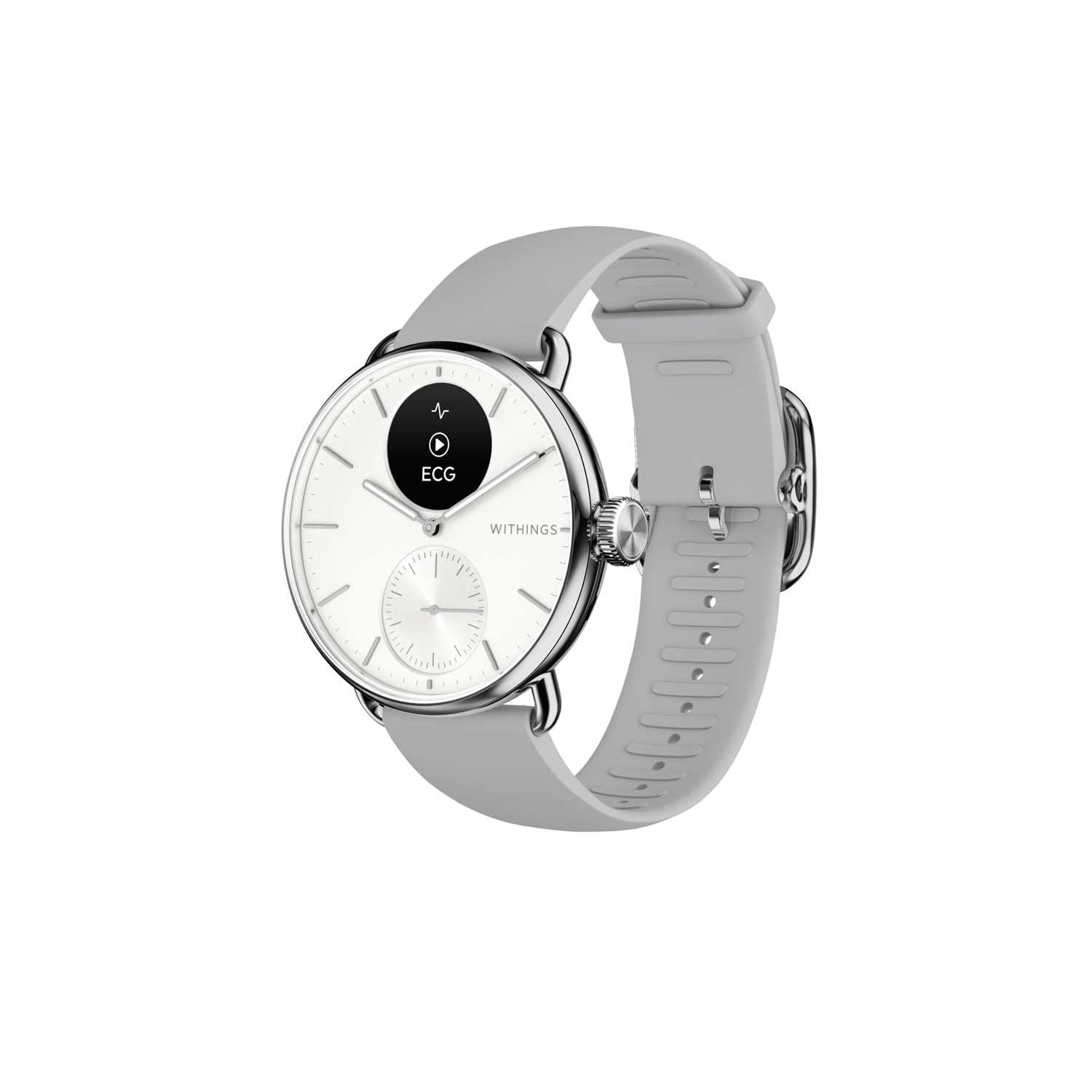 Withings Scanwatch 2 38mm white hybrid smartwatch, imported from the UK