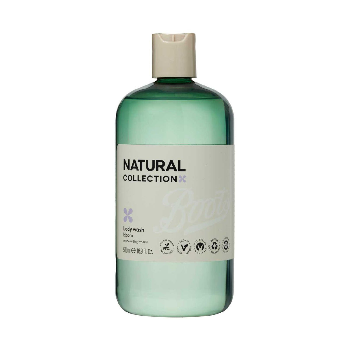 Natural Collection Bloom Rose & Pink Pepper Body Wash 500ml, imported from the UK