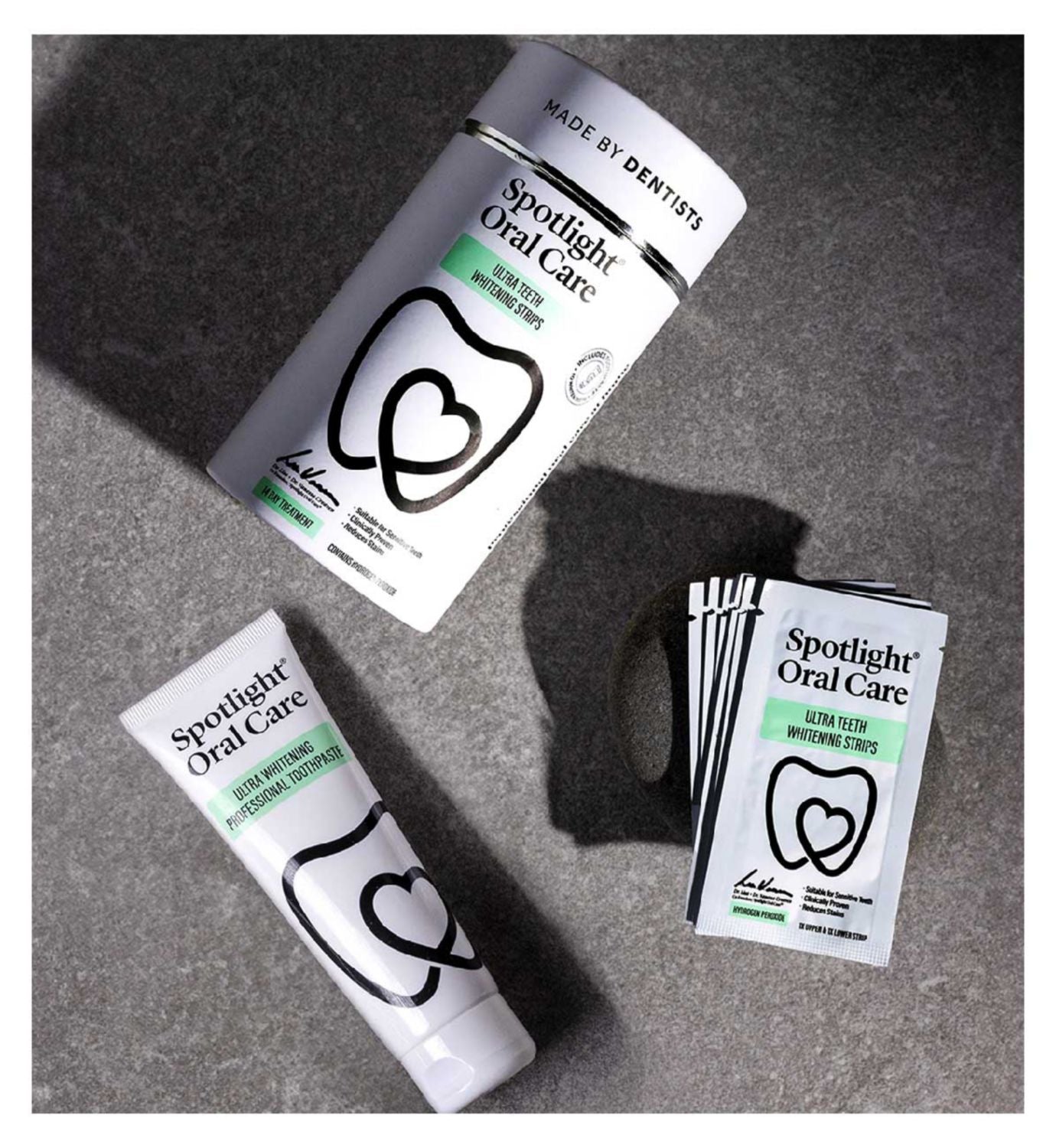 Spotlight Ultra teeth whitening strips and toothpaste, UK version