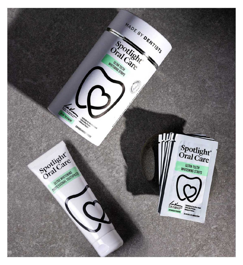Spotlight Ultra teeth whitening strips and toothpaste, UK version