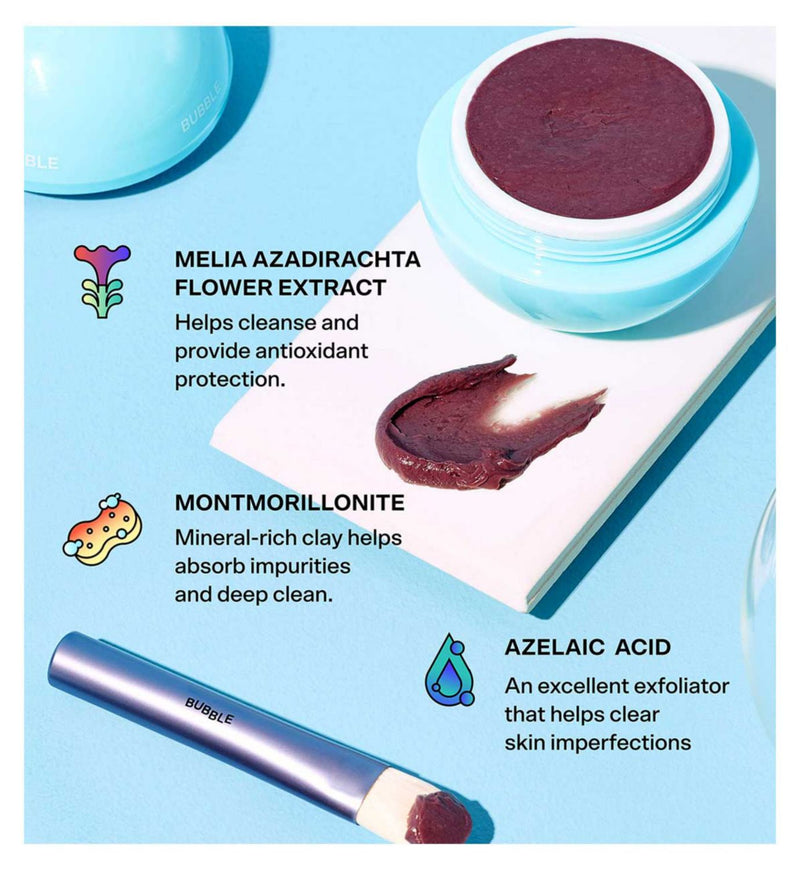 Bubble Come Clean detoxifying clay mask 45ml - British product