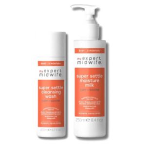My Expert Midwife Super Settle Feuchtigkeitsmilch Reinigungs-Wasch-Bundle 250ml 200ml