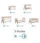 Tutti Bambini Cozee Beistellbett & Kinderbett XL Skandinavische Walnuss Ecru