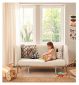 Tutti Bambini Cozee Complete Bedside Crib XL Scandinavian Walnut Ecru Bassinet
