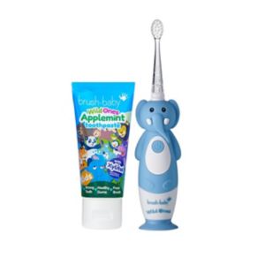 Brush Baby WildOnes Oplaadbare Elektrische Tandenborstel en Appelmunt Tandpasta Opzetborstels