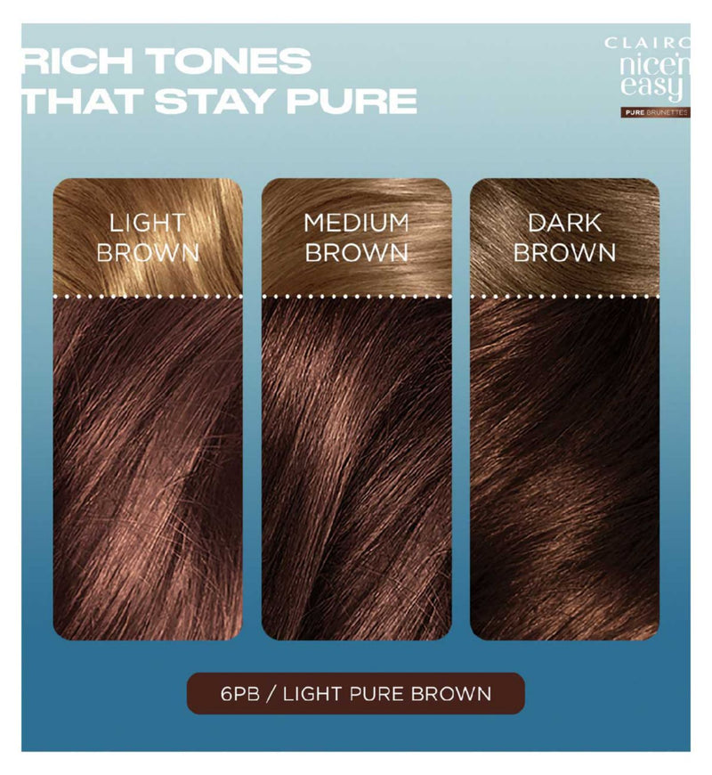 Clairol Permanent Hair Dye Light Hazelnut Brown - British product