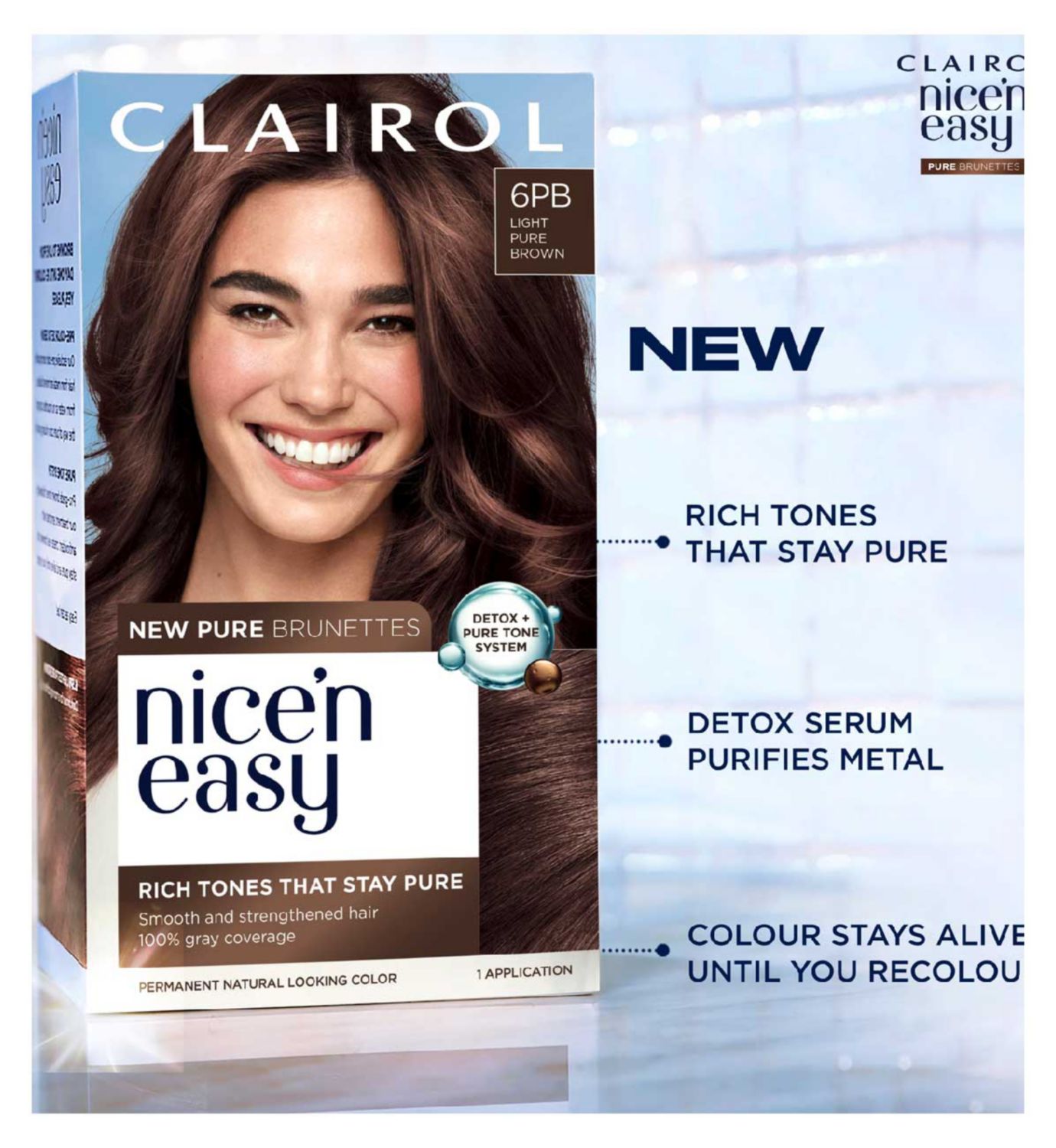 Clairol Permanent Hair Dye Light Hazelnut Brown - British product
