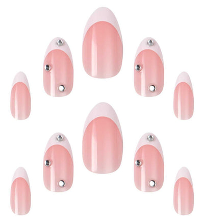 Elegant Touch Fransk rosa 128 neglelakksett med lim