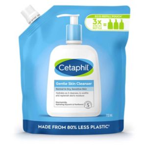 Cetaphil Gentle Skin Cleanser Refill Pouch Face Body Wash 710ml - British product
