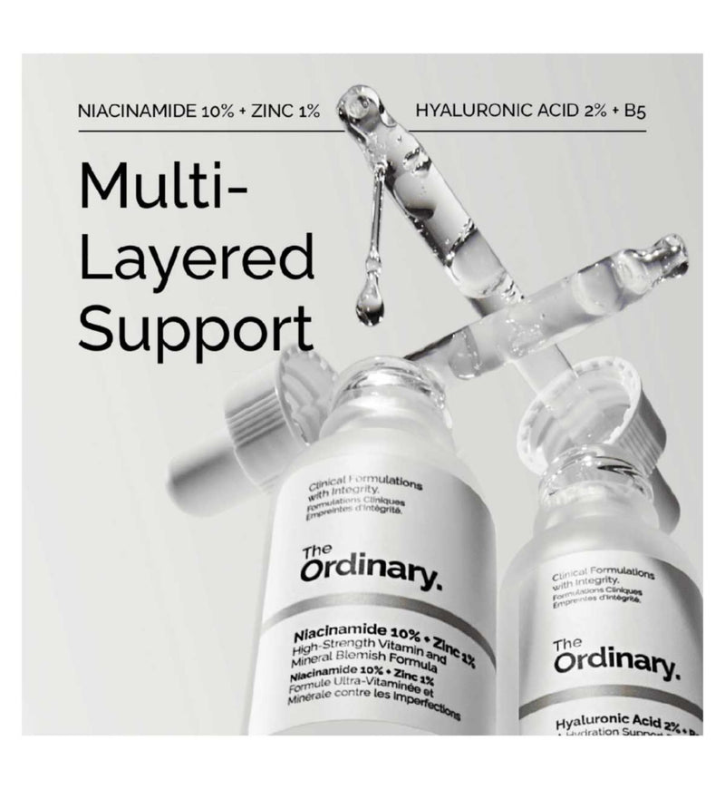 The Ordinary skincare set Skin Support, imported from the UK