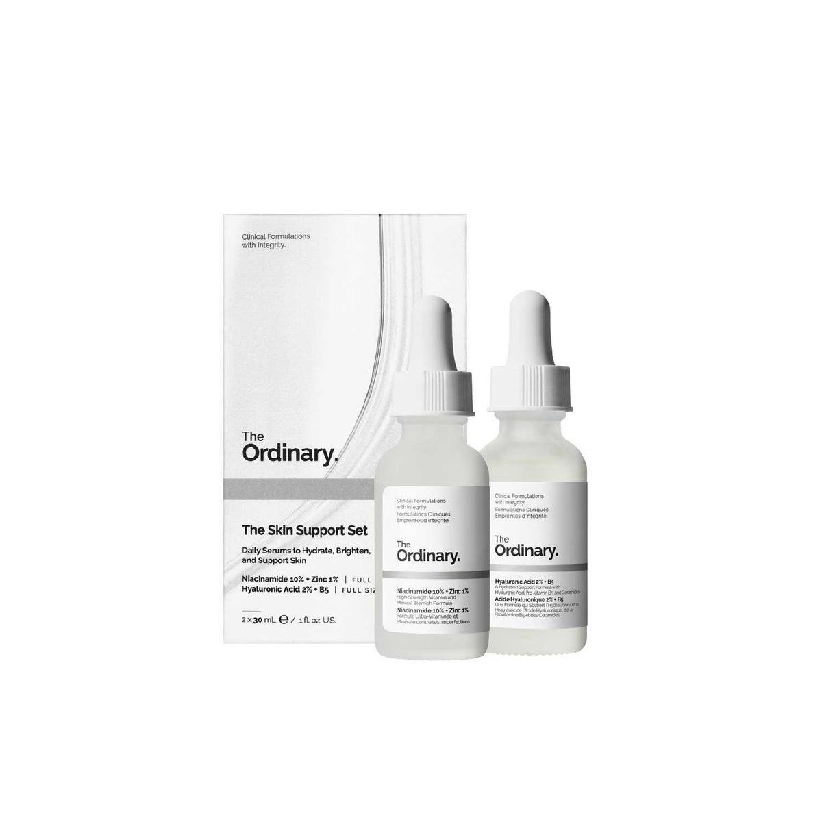 The Ordinary skincare set Skin Support, imported from the UK