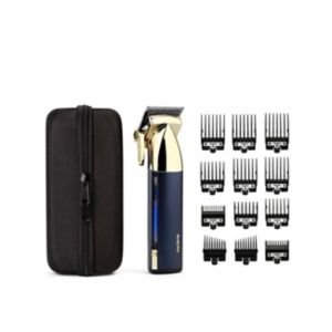 ماكينة تشذيب الشعر اللاسلكية المعدنية Super-X من BaByliss باللون الذهبي والأزرق الداكن